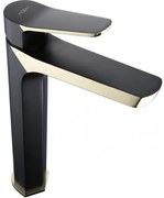 Mexen Lerma vysoká umývadlová batéria, čierna/zlatá - 74310-57
