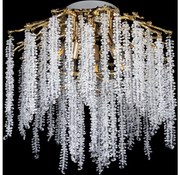 Prisadený luster 6xE14/60W/230V + 3xLED/3W pr. 54 cm zlatý