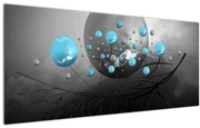 Obraz - svetlo modré abstraktné gule (120x50 cm)