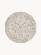Okrúhly ženilkový koberec Loire, ručne tkaný