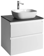Aqualine Aqualine, ALTAIR skrinka s doskou 68 cm, biela/antracit bridlica, AI270-03