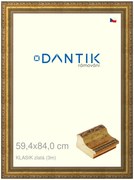 DANTIK rám na obraz 59,4x84 | KLASIK zlatá (Plexi Čiré)