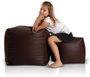 Sedací vak taburetka kocka malá hnedá EMI