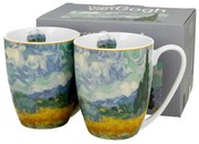 Porcelánový hrnček Van Gogh Wheat Field 350 ml sada 2ks