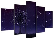 Obraz - Noc zachytená ilustrácou (150x105 cm)