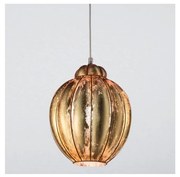 SIRU-Luster na lanku FOGLIA ORO 1xE27/60W/230V pr.25 cm zlatá benátske sklo/zlatý