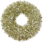 Zlatý plastový vianočný veniec - Ø 45*10 cm