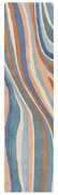 Modrý ručne tkaný vlnený behúň 60x230 cm Abstract Flow – Flair Rugs