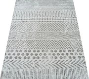 DY Sivý koberec s geometrickým vzorom Lara 06 Rozmer: 80x150 cm
