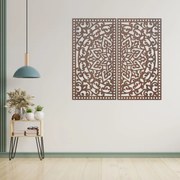 Drevená dekorácia na stenu mandala dva dilena | SENTOP HDF0514-C