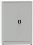 Dielenská policová skriňa na náradie KOVONA JUMBO, 2 police, zváraná, 800 x 600 x 1150 mm, sivá