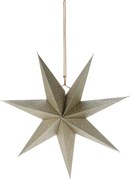 Závesná vianočná sedemcípa hviezda, 45 cm, champagne