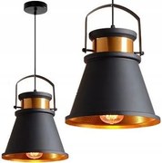 Toolight - Stropné svietidlo ASTI C 1xE27, čierna-zlatá, OSW-00180