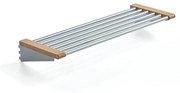 Polica na topánky JEPPE, 900 mm, dub, strieborná