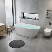 Erga Aspen, voľne stojaca vaňa 170x78 cm + odtoková zátka, biela lesklá, ERG-ASPEN-170078-WH-WH