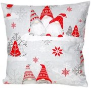 Obliečka na vankúšik Škriatkovia červená Veľkosť: 40x40 cm