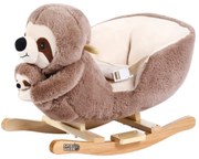 Spielwerk Hojdací leňochod s bezpečnostným pásom, hnedá