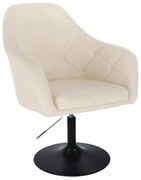 LuxuryForm DESIGN Kreslo ANDORA na čiernom tanieri - krémové