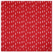 Obrus ​​červený - vianočný vzor, ​​100% polyester, 80 x 80 cm.