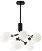 Čierno-biele závesné svietidlo SULION Musa, výška 102 cm