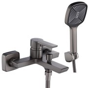 Rea Argus, vaňová batéria s ručnou bodovou sprchovou súpravou, grafitová, REA-B8747