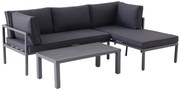 Sunfun Maja Sada lounge nábytku, 3 diely, hliník, polyester, antracit