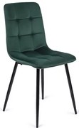 Vintino kreslo FORLI Velvet - zelena farba, nohy čierne - vintino.sk