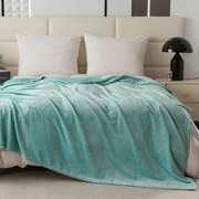 Mikroplyšová deka so vzorom BREEZE mentolová Rozmer: 160 x 200 cm