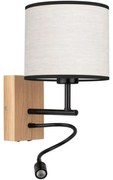 Spot-Light 67291974 - LED nástenné svietidlo BOHO 1xE27/25W/230V + LED/1W/230V dub