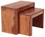 Odkladacie stolíky Tina 2ks indický masív palisander Super natural