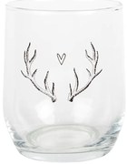 Water Glass 300 Ml Transparent Glass Antler Drinking Cup - 300 ml