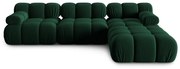 Zelená zamatová rohová pohovka Bellis – Micadoni Home