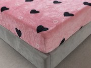 XPOSE® Mikroplyšová plachta LOVE Exclusive 180x200 cm