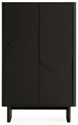 Čierna skrinka 80x130x40 cm Solei – MOME