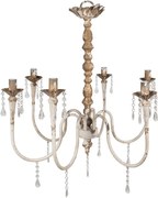 Béžový antik stropný luster Auréli - 72*72*67 cm E14/ 6*25W