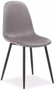 Stolička Fox Velvet Sivá