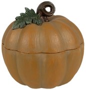 Oranžová dekorácia dóza tekvica Pumpkins - 10*8*10 cm
