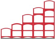 Zostava Bloc Cellier Steps červená, kapacita fliaš: 151