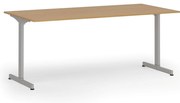 Kancelársky stôl PRIMO BETA, 180x90 cm, sivá podnož, buk