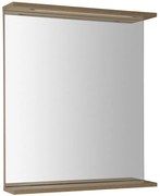 Aqualine Aqualine, KORIN STRIP zrkadlo s LED osvetlením 60x70x12cm, dub platin, KO990S