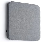 Akustický panel POLY, s oblými rohami, 600x600x56 mm, nástenný, svetlošedá