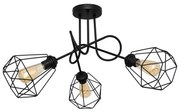 Prisadený luster KARO 3xE27/15W/230V čierna