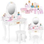 Detský toaletný stolík + doplnky, biely | ECOTOYS