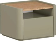 Nočný stolík Elivo 50 cm so zásuvkou - eukalyptus / dub baltic dune