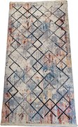 Moderný koberec Banco 1022-MULTI béžovo-sivý so štvorcovým vzorom Rozmer: 60x110 cm