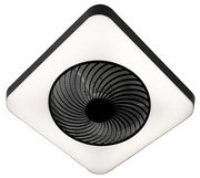 Stropný ventilátor štvorcový čierny vrátane stmievateľného LED - Climo