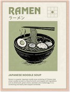 Ručne vyrobená nástenná dekorácia v ráme Ramen