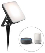 Inteligentné bodové svetlo čierne 14,5 cm vrátane LED IP65 so zemným kolíkom - Ruud