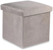 Béžová skladacia taburetka CUBEXO VELVET M