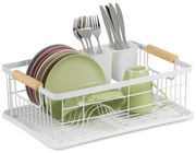 Kovový odkvapkávač na riad RD5808, biely